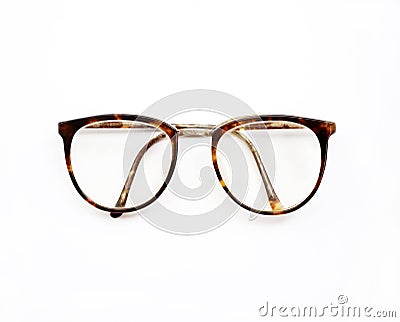 Vintage glasses isolated on a white background Stock Photo